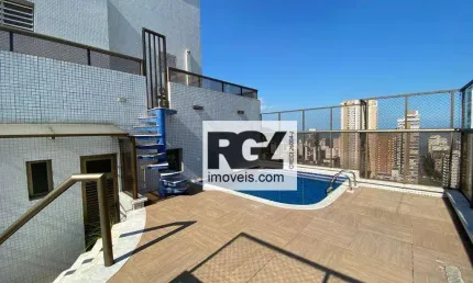 Cobertura com 4 dormitórios à venda, 350 m² por R$ 4.000.000,00 - Embaré - Santos/SP