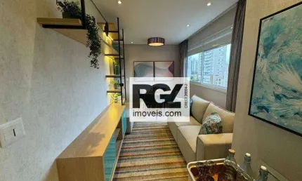 Apartamento novo com 1 dormitório à venda, 44 m² por r$ 561.000 - ponta da praia - santos/sp