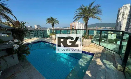 Cobertura com 6 dormitórios à venda, 600 m² por r$ 3.195.000,00 - ponta da praia - santos/sp