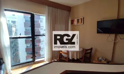 Apartamento com 1 dormitório à venda, 36 m² por r$ 350.000,00 - gonzaga - santos/sp