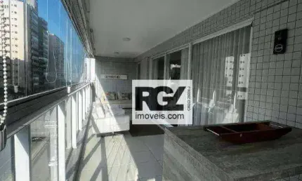 Apartamento de alto padrão com 3 dormitórios à venda, 160 m² por R$ 2.550.000 - Aparecida - Santos/SP