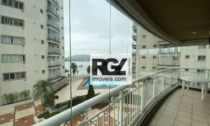 Apartamento com 3 dormitórios para alugar, 199 m² por R$ 12.000,02/mês - Ponta da Praia - Santos/SP