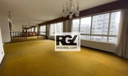 Apartamento com 4 dormitórios à venda, 400 m² por r$ 2.800.000,00 - gonzaga - santos/sp