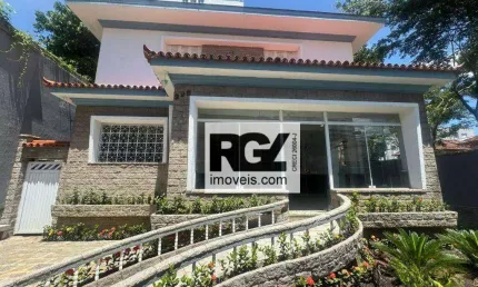 Casa para alugar, 336 m² por r$ 15.000,00/mês - vila matias - santos/sp