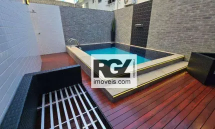 Casa com 3 dormitórios à venda, 200 m² por r$ 2.500.000,00 - embaré - santos/sp