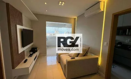 Apartamento com 2 dormitórios à venda, 68 m² por r$ 1.000.000,00 - boqueirão - santos/sp