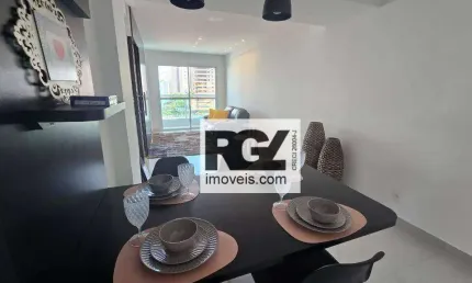 Apartamento com 2 dormitórios para alugar, 68 m² por r$ 4.800,00/mês - marapé - santos/sp