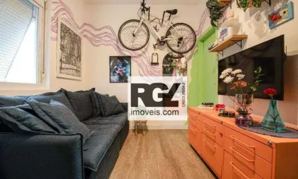 Kitnet com 1 dormitório à venda, 30 m² por r$ 295.000,00 - embaré - santos/sp