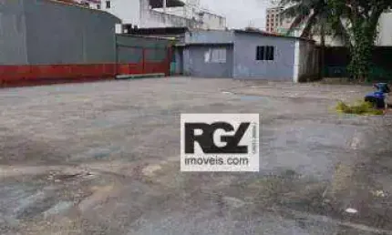 Terreno para alugar, 480 m² por r$ 8.000,00/mês - aparecida - santos/sp