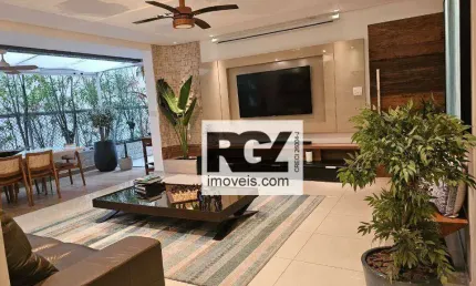 Apartamento com 3 dormitórios à venda, 217 m² por r$ 2.014.000,00 - josé menino - santos/sp