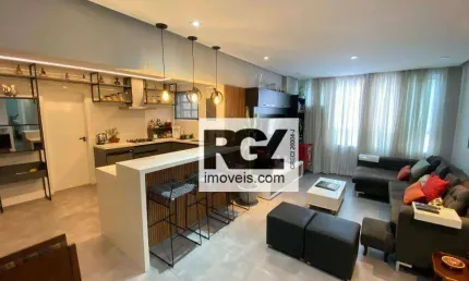Apartamento com 2 dormitórios à venda, 124 m² por r$ 860.000,00 - ponta da praia - santos/sp