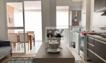 Apartamento com 1 dormitório para alugar, 49 m² por R$ 4.300,01/mês - Ponta da Praia - Santos/SP