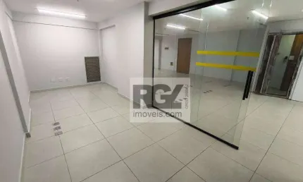 Sala para alugar, 53 m² por r$ 3.500,00/mês - marapé - santos/sp