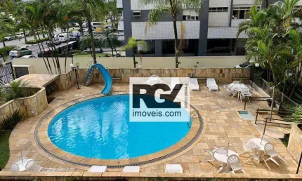 Apartamento Frente Mar área útil 265 m² com 3 dormitórios (1 suíte) - venda por R$ 2.360.000 ou aluguel por R$ 9.850/mês - Aparecida - Santos/SP