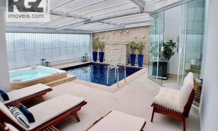 Cobertura com 4 dormitórios à venda, 680 m² por R$ 10.000.000,00 - Ponta da Praia - Santos/SP