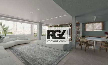 Apartamento à venda, 224 m² por r$ 2.430.000,00 - gonzaga - santos/sp