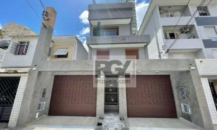 Casa com 4 dormitórios à venda, 331 m² por r$ 2.200.000,00 - pompéia - santos/sp