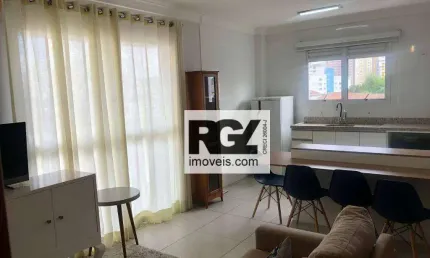 Apartamento com 1 dormitório para alugar, 52 m² por R$ 3.800,00/mês - Boqueirão - Santos/SP
