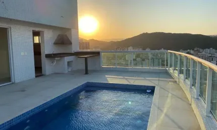 Cobertura com 4 dormitórios à venda, 289 m² por R$ 4.000.000,00 - Gonzaga - Santos/SP