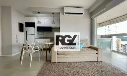 Apartamento com 1 dormitório à venda, 48 m² por r$ 590.000,00 - ponta da praia - santos/sp
