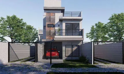 Sobrado com terraço à venda, 112 m² por R$ 749.000 - Xaxim - Curitiba/PR