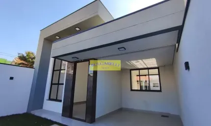 Casa Nova Terrea à venda , Fino Acabamento , 3 Dormitorios 1 Suite, Area Gourmet , 2 Vagas , Jardim