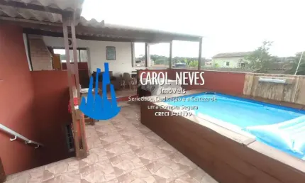 SOBRADO 2 DORMITÓRIOS 1 SUÍTE PISCINA LADO PISTA À VISTA JUSSARA MONGAGUÁ