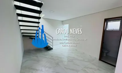 SOBRADO NOVO 2 SUÍTES LADO PRAIA CONDOMÍNIO FINANCIAMENTO BANCÁRIO MONGAGUÁ