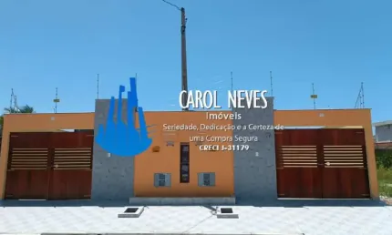CASA NOVA 2 DORMITÓRIOS 1 SUÍTE LADO PRAIA FINANCIAMENTO BANCÁRIO ITANHAÉM