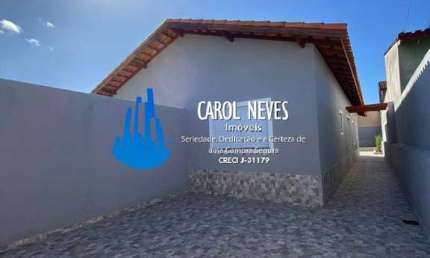 CASA NOVA 2 DORMITÓRIOS 1 SUÍTE LADO PRAIA FINANCIAMENTO BANCÁRIO ITANHAÉM