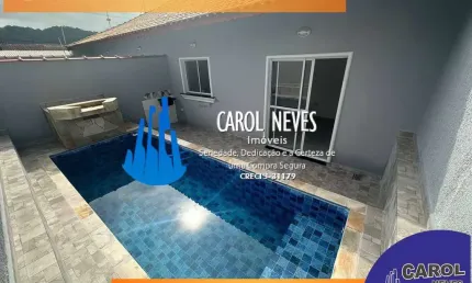 Casa nova 2 dormitórios suíte lado pista financiamento bancário mongaguá