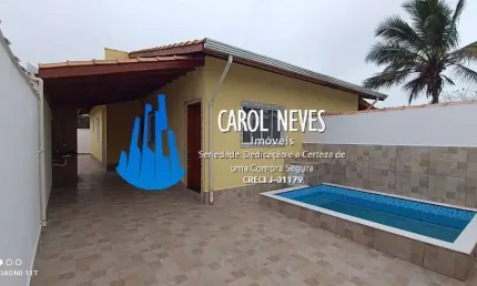 CASA NOVA 2 DORMITORIOS 1 SUITE LADO PRAIA FINANCIAMENTO BANCARIO ITANHAEM