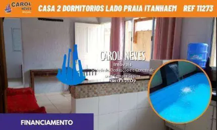 CASA 2 DORMITORIOS PISCINA LADO PRAIA FINANCIAMENTO BANCARIO ITANHAEM