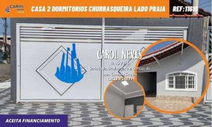 CASA 2 DORMITORIOS CHURRASQUEIRA LADO PRAIA FINANCIAMENTO PRAIA GRANDE