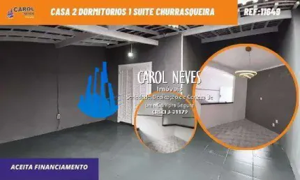 Casa 2 dormitorios 1 suite lado pista financiamento bancario mongagua