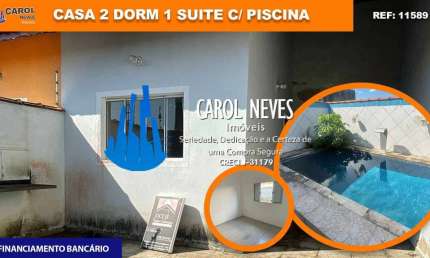 CASA 2 DORMITORIOS SUITE LADO PRAIA  ITANHAEM ENTRADA 150 MIL + PARCELAS