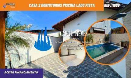 CASA 2 DORMITORIOS PISCINA LADO PISTA FINANCIAMENTO BANCARIO ITANHAEM
