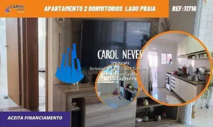 APARTAMENTO 2 DORMITORIOS SUITE LADO PRAIA FINANCIAMENTO MONGAGUA