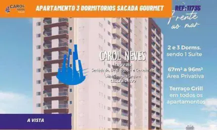 APARTAMENTO 3 DORMITORIOS SACADA GOURMET A VISTA MONGAGUA