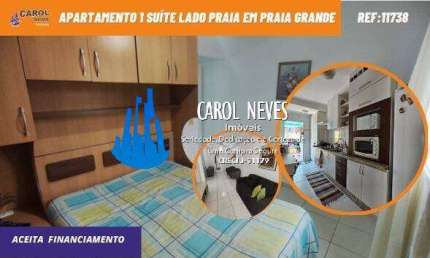 APARTAMENTO 2 DORMITORIOS 1 SUITE LADO PRAIA FINANCIAMENTO PRAIA GRANDE