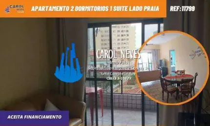 Apartamento 2 dormitorios 1 suite lado praia financiamento mongagua
