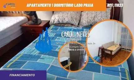 APARTAMENTO 1 DORMITORIO FRENTE MAR FINANCIAMENTO BANCARIO MONGAGUA
