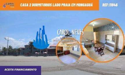 CASA 2 DORMITORIOS LADO PRAIA FINANCIAMENTO BANCARIO MONGAGUA