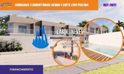 SOBRADO 3 DORMITORIOS 1 SUITE PISCINA FINANCIAMENTO BANCARIO ITANHAEM