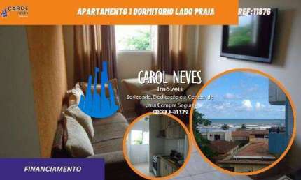 APARTAMENTO 1 DORMITORIO LADO PRAIA FINANCIAMENTO MONGAGUA