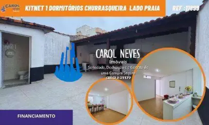 KITNET 1 DORMITORIO LADO PRAIA FINANCIAMENTO BANCARIO PRAIA GRANDE