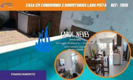 CASA CONDOMINIO FECHADO 2 DORMITORIOS LADO PRAIA FINANCIAMENTO ITANHAEM