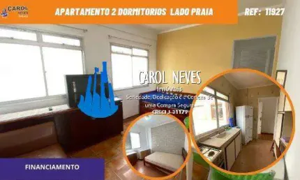 APARTAMENTO 2 DORMITORIO FINANCIAMENTO LADO PRAIA MONGAGUA