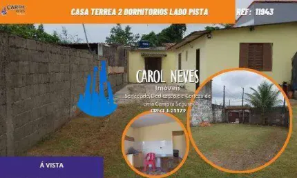 Casa terrea 2 dormitorios lado pista a vista itanhaem