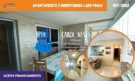 APARTAMENTO 3 DORMITORIOS PISCINA LADO PRAIA FINANCIAMENTO MONGAGUA